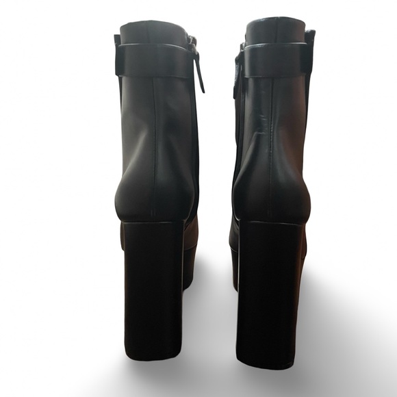 New Nicholas Kirkwood Miri platform black leather ankle boot faux pearl size 10 - Picture 8 of 12